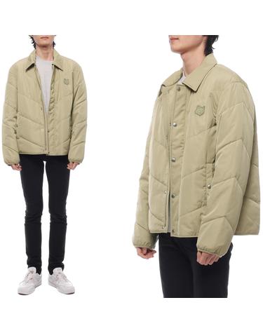 24SS 남성 볼드 폭스헤드 패치 퀼팅 재킷 (MM02104WQ4016 P357 24S)