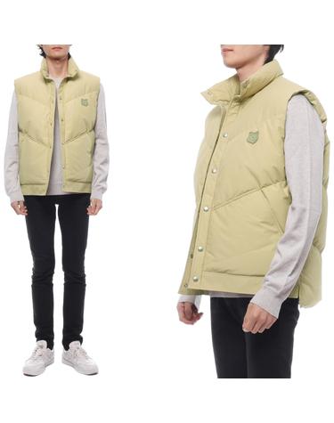 24SS 남성 볼드 폭스헤드 패치 푸퍼 패딩 조끼 (MM02202WQ0069 P357 24S)
