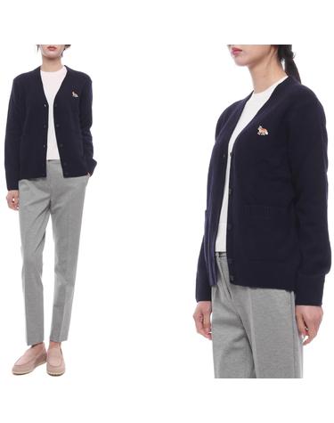 24FW 여성 베이비 폭스 패치 박시 가디건 (LW00507KT1006 P480 24F)