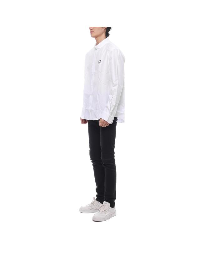 메종 키츠네 24SS 남성 컨투어 폭스헤드 셔츠 (MM00410WC2010 P100 24S) 착용컷