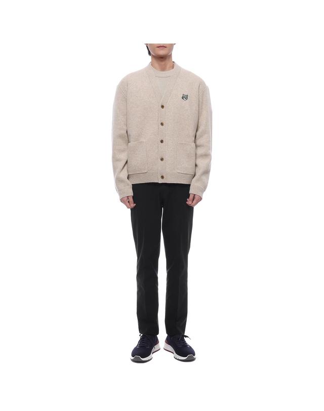 메종 키츠네 25FW 남성 폭스헤드 울 가디건 (PM00510KT1180 0335 25F) 착용컷