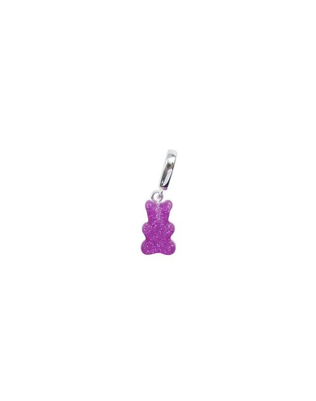크리스탈 헤이즈 크리스탈 헤이즈 Nostalgia Bear Pendant - Magenta Silver 퍼플 착용컷