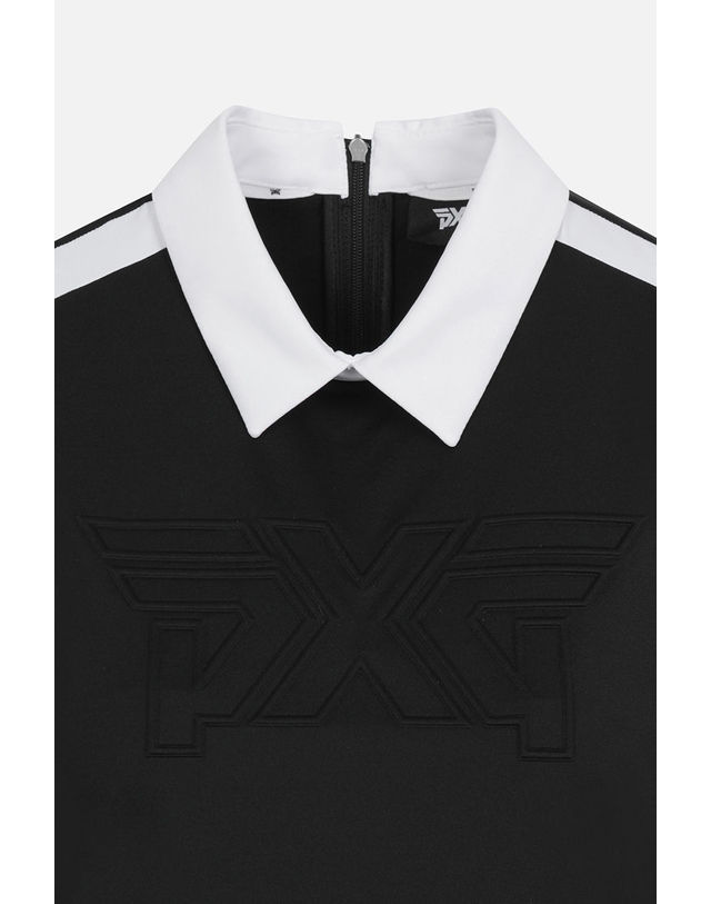 피엑스지 [PXG공식] 여성 여름 빅 로고 슬리브리스-PGMPW130421 착용컷