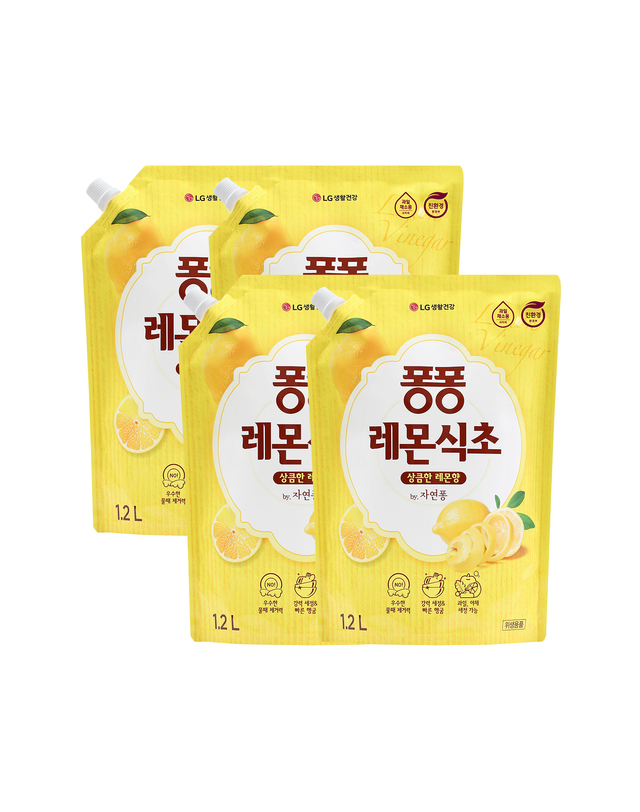퐁퐁 레몬식초 리필 1.2L X 4개