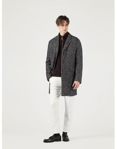 [MADE IN ITALY] 싱글 브레스트 체크 울 블렌드 코트 F-SCOAT54-NA