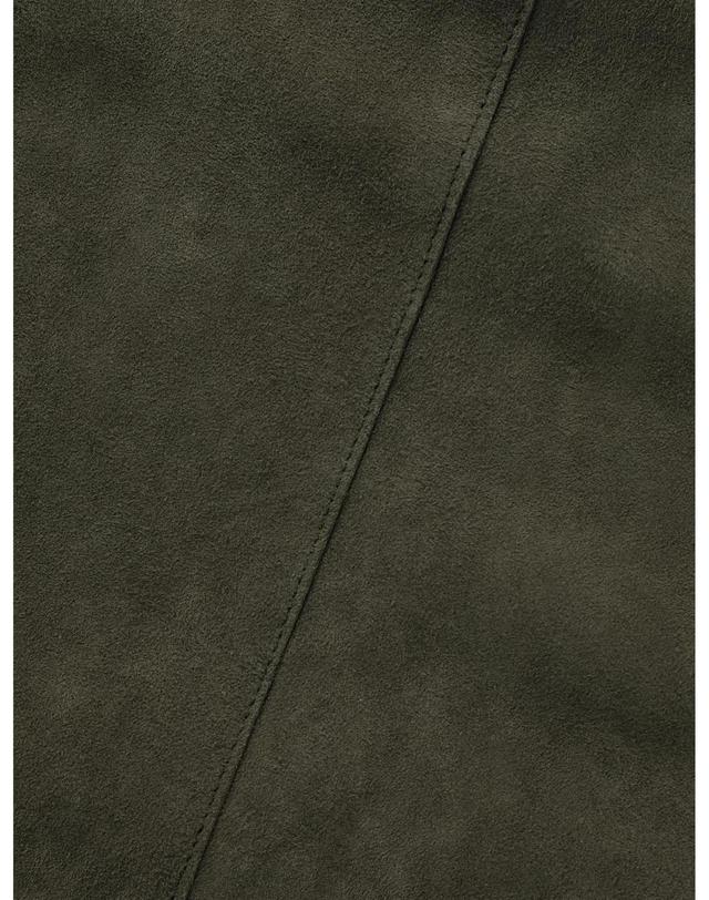 빠니깔레 [MADE IN ITALY] 스웨이드 보머 재킷 F-ALJP01 그린 착용컷