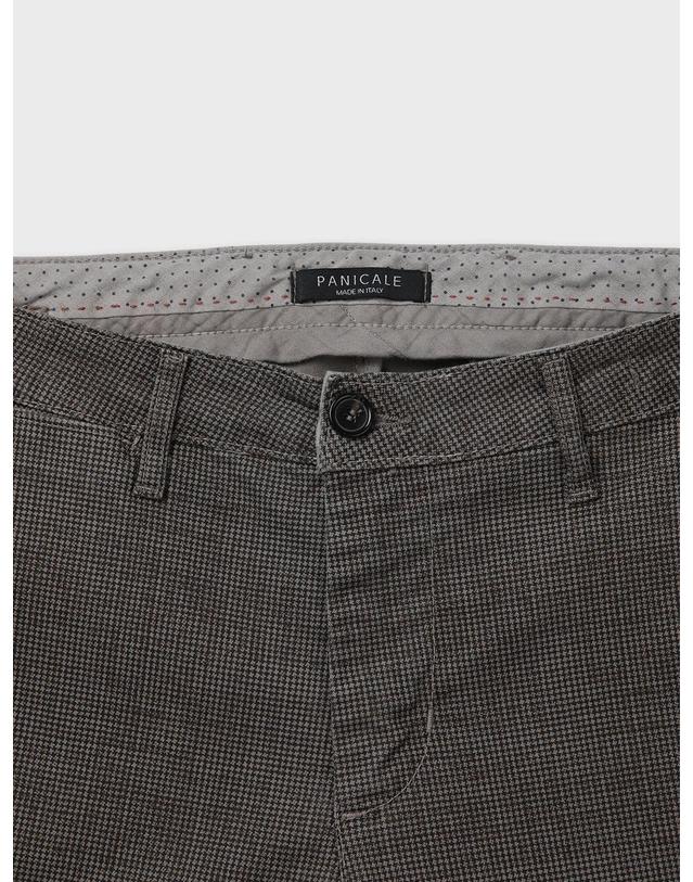 빠니깔레 [Made In Italy] 카프리핏 마이크로 패턴 코튼 팬츠 F-ACPT70 브라운 착용컷
