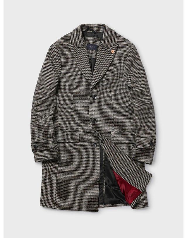 빠니깔레 [Made In Italy] 울혼방 체크 코트 F-ACOAT54 블랙 착용컷