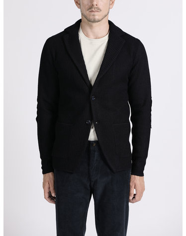 [Made In Italy] 데님 패치 울 니트 재킷 F-INJK51