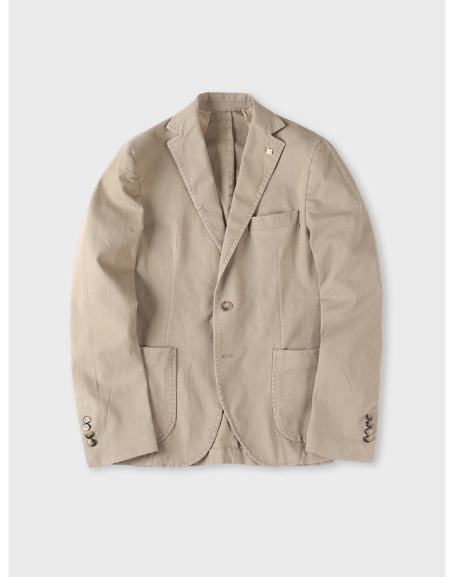 빠니깔레 [Made In Italy] 가먼트다잉 캐주얼 면 재킷 F-ICJK55 그레이 착용컷