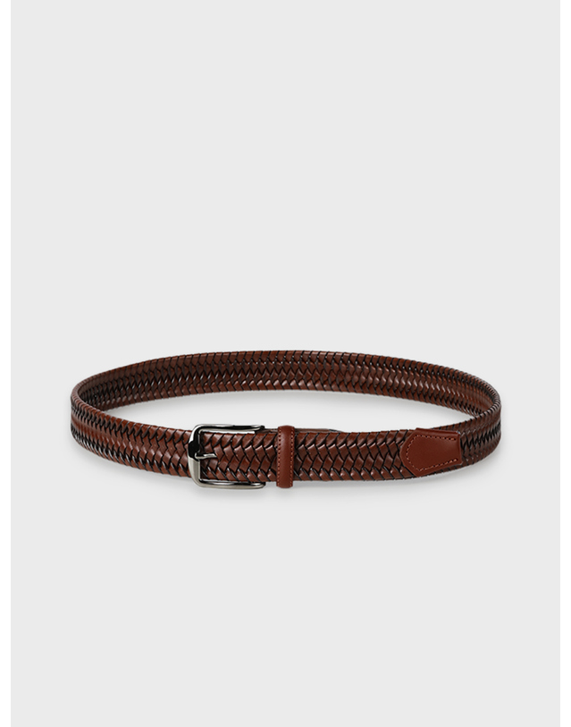 빠니깔레 [Made In Italy] 메쉬 가죽 벨트 F-HBELT02 브라운 착용컷