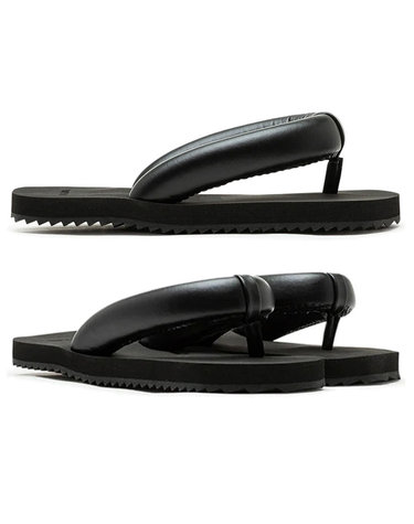 25SS SUKI 패딩 스트랩 플립플랍 블랙 PF0002