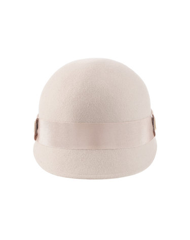 Wool Petit Felt Cap_Ivory