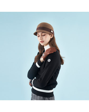 Wool Petit Felt Cap_Dark Beige