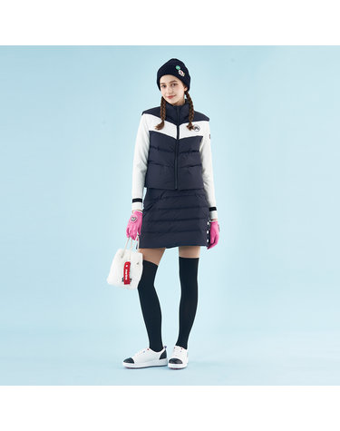Waist Band Down Skirt_Navy