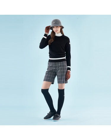 Window Check Bermuda Pants_Grey