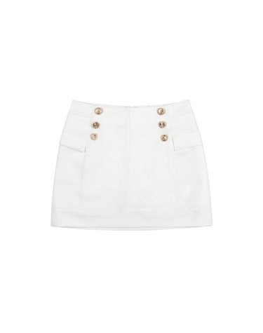 High-Waist H Line Skirt_White