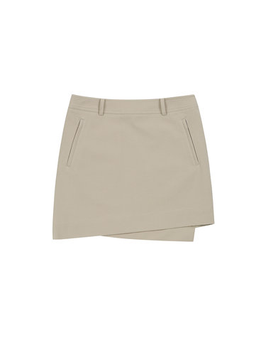 Unbalance Skirt_Beige