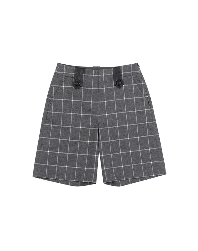 마틴골프 Window Check Bermuda Pants_Grey 그레이 착용컷
