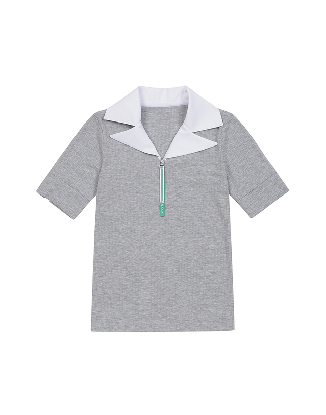 마틴골프 Lapel Type Collar Point T-Shirts_Light Grey 그레이 착용컷