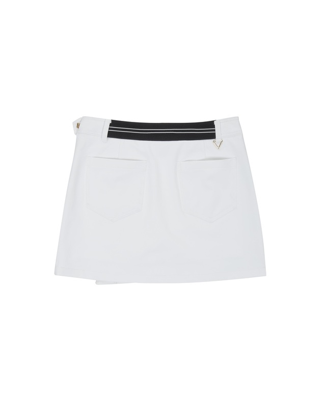 마틴골프 H-Line Wrap Skirt_White 흰색 착용컷