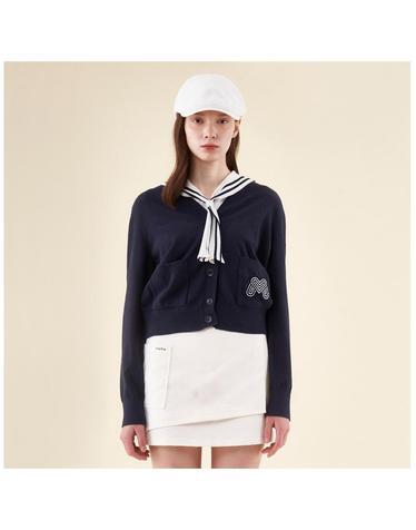 Terry Knit Cardigan_Navy