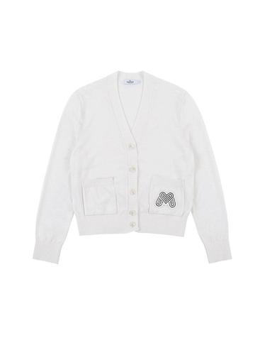 Terry Knit Cardigan_White