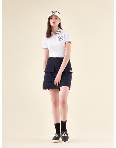 Big Pocket A-Line Skirt_Navy