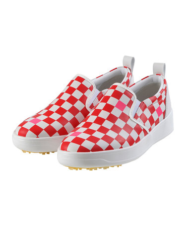 Check Pattern Slip-on_Red