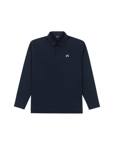 Basic Solid Collar T-Shirts_Navy (Men)