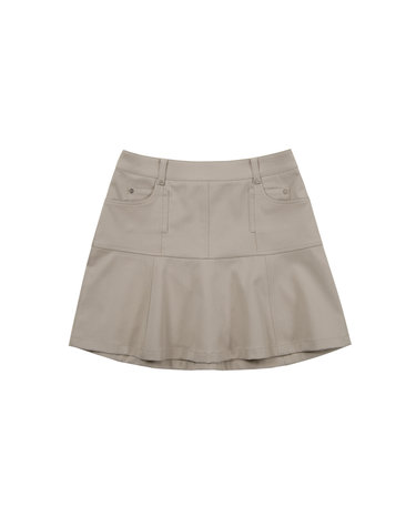 Feminine Flare Skirt_Dark Beige