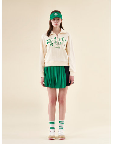 Chiffon Pleats Skirt_Green