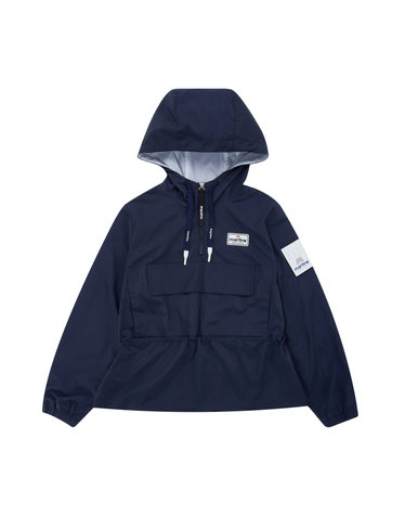 Lining Color Point Hoody Anorak_Navy