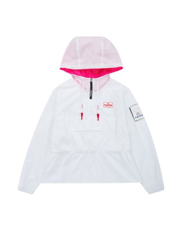 Lining Color Point Hoody Anorak_White