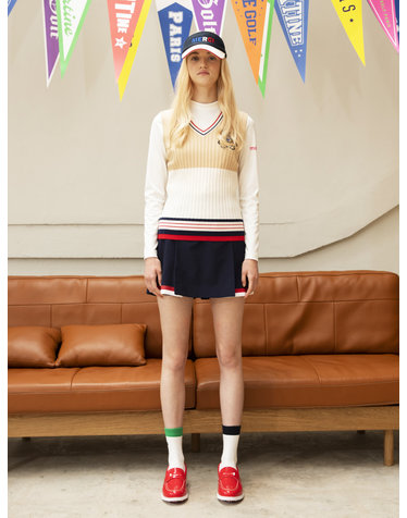 Tip Color Point Wrap Shorts_Navy