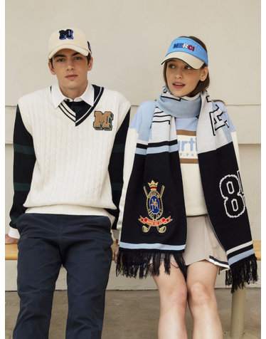 Classic Emblem Jacquard Muffler_Light Blue