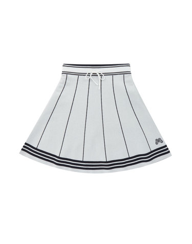 Double Weaving Knit Skirt_White