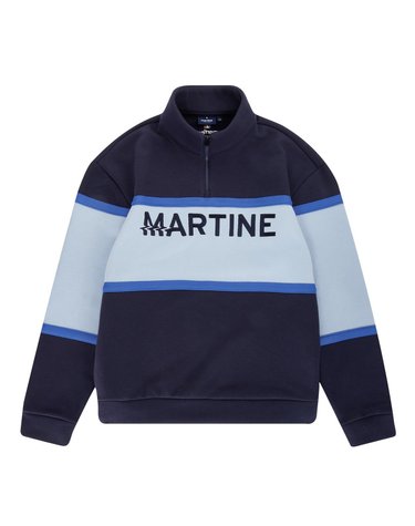 Color Block Half Zip-up Shirts_Navy (Men)
