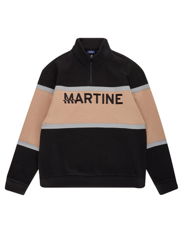 Color Block Half Zip-up Shirts_Black (Men)