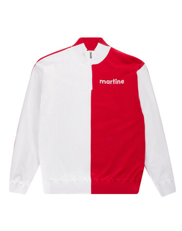 Half&Half Windshield Zip-up Knit_Red (Men)