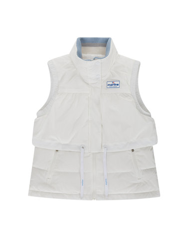 Double Wrap Down Vest_Ivory