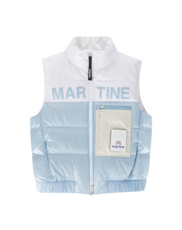 Color Block Down Vest_Blue