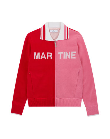 Half&Half Full Open Cardigan_Red