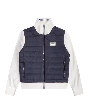 Knit Hybrid Down Jacket_Navy