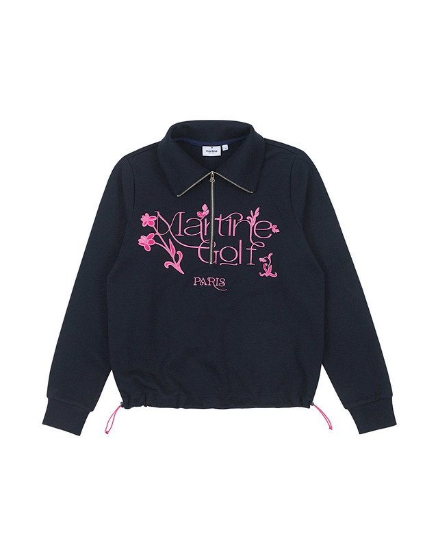 마틴골프 Half Zip-up Sweat Shirts_Navy 네이비 착용컷