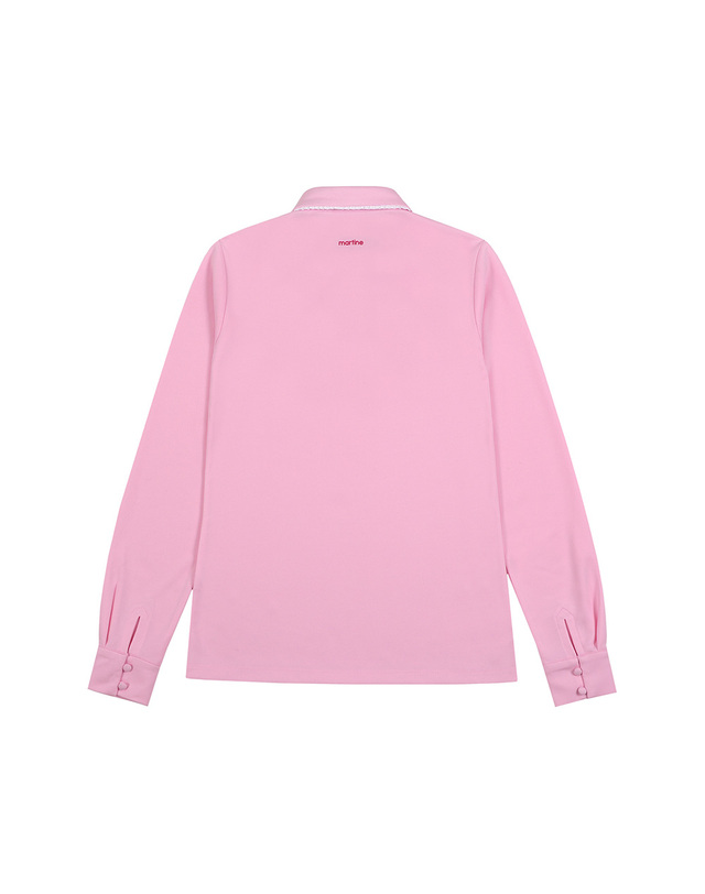 마틴골프 Double Wappen Collar T-Shirts_Pink 핑크 착용컷
