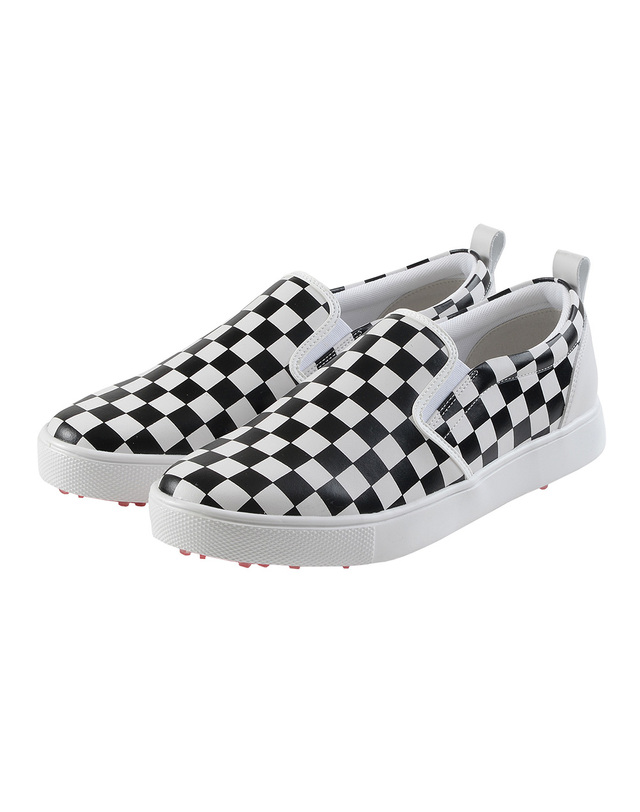 마틴골프 Check Pattern Slip-on_Black 블랙 착용컷