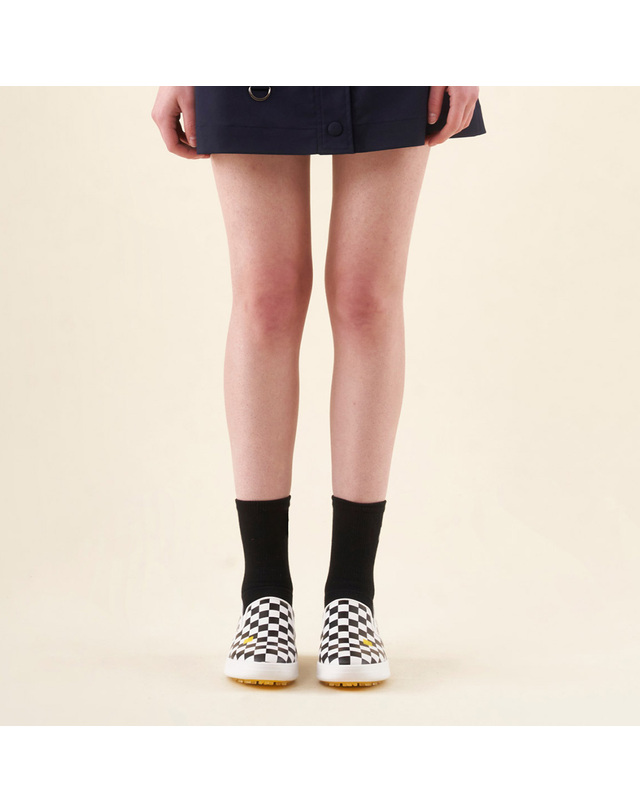 마틴골프 Check Pattern Slip-on_Black 블랙 착용컷