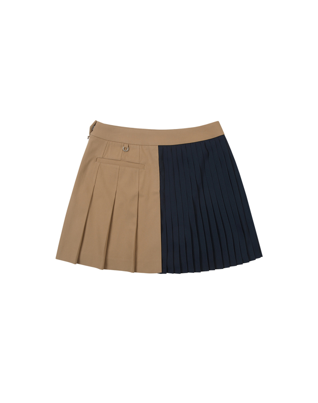 마틴골프 Chiffon Pleats Skirt_Navy 네이비 착용컷