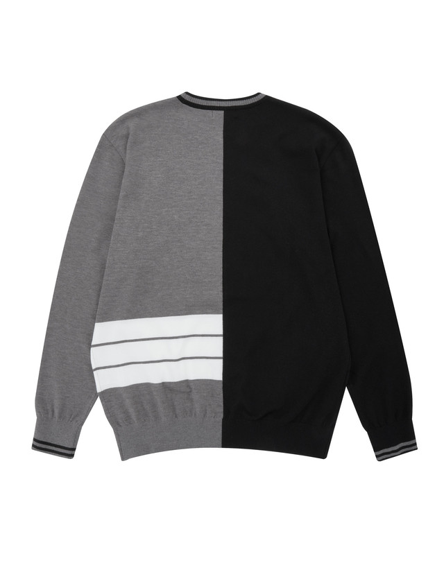 마틴골프 Half&Half Color Block Knit Sweater_Grey (Men) 그레이 착용컷